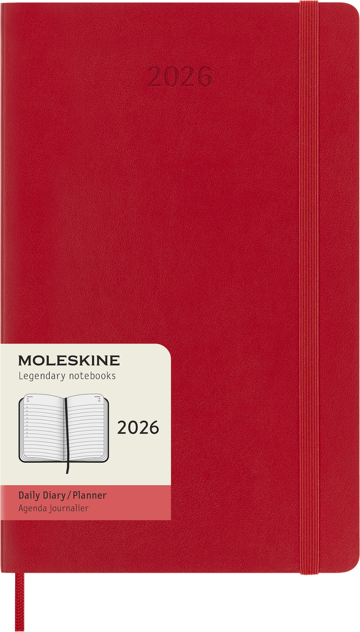 Щоденник Moleskine 2026 середній 13х21 см червоний м'який (8056999274580), фото 1