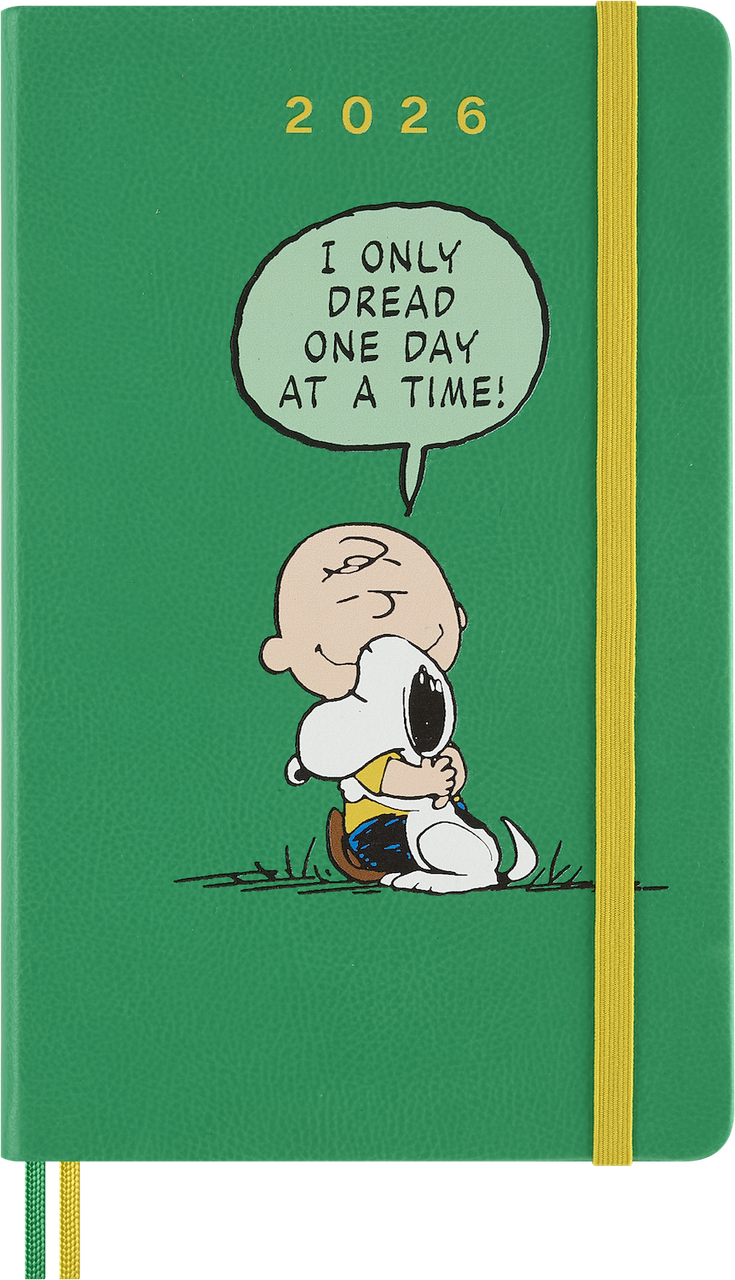 Щоденник Moleskine 2026 Peanuts середній 13х21 см зелений (8056999277154), фото 1