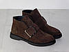Ботіночки замшеві жіночі демісезон коричневі, фото 3