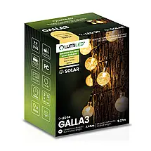 Сонячна садова гірлянда сонячні ліхтарі 50x світлодіодні лампочки-кульки для балкону 9 м GALLA3, фото 3