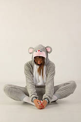 Кігурумі дитяча піжама Мишенятко сіре (розміри: 130, 140)