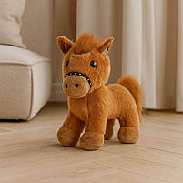 М’яка іграшка кінь лоша 18 см коричневе — символ 2026 року, плюшева іграшка, арт. C6201, фото 6