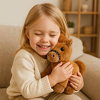 М’яка іграшка кінь лоша 18 см коричневе — символ 2026 року, плюшева іграшка, арт. C6201, фото 2