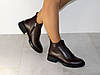 Черевики шкіряні жіночі демісезон класичні коричневі, фото 2
