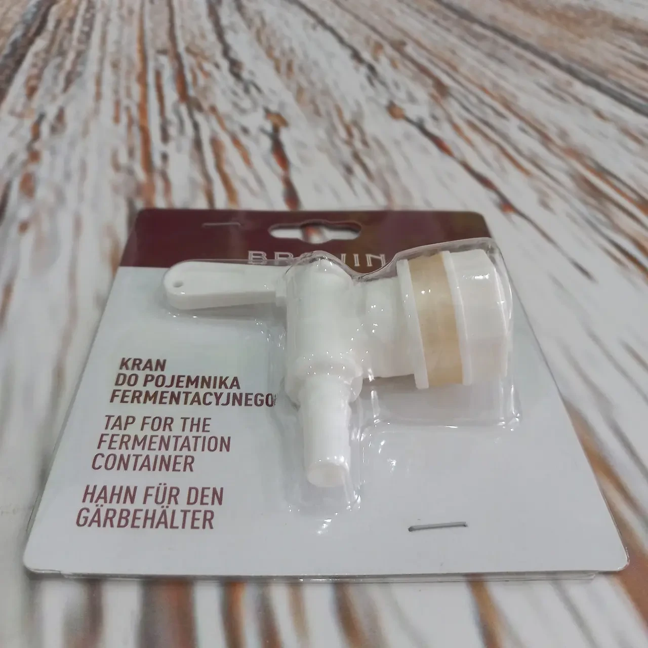 Кран Browin для бродильної ємності — пластик, різьба 3/4", довжина 24 мм