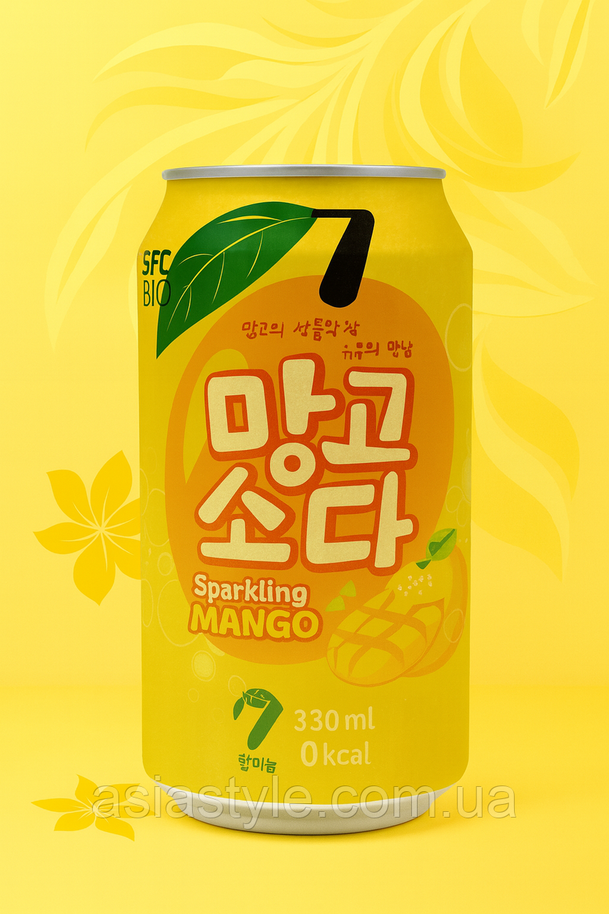 Ігристий напій з манго SFC Sparkling Mango | SFC Bio Korea | 330 мл, Ю, фото 1