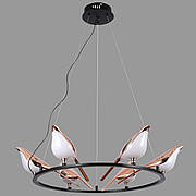 Сучасна люстра з пташками (84-V1004-6 BK+FGD)