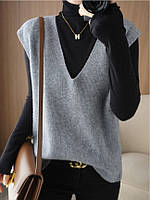 Стильний в'язаний жилет жіночий