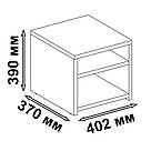 Тумба прикроватна відкрита з додатковими полицями з ДСП Компактна тумбочка на 2 відділення у спальню, фото 5