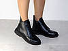 Черевики шкіряні класичні жіночі демісезон чорні, фото 2
