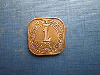 Монета 1 цент Малайя та Британське Борнео 1961 стан