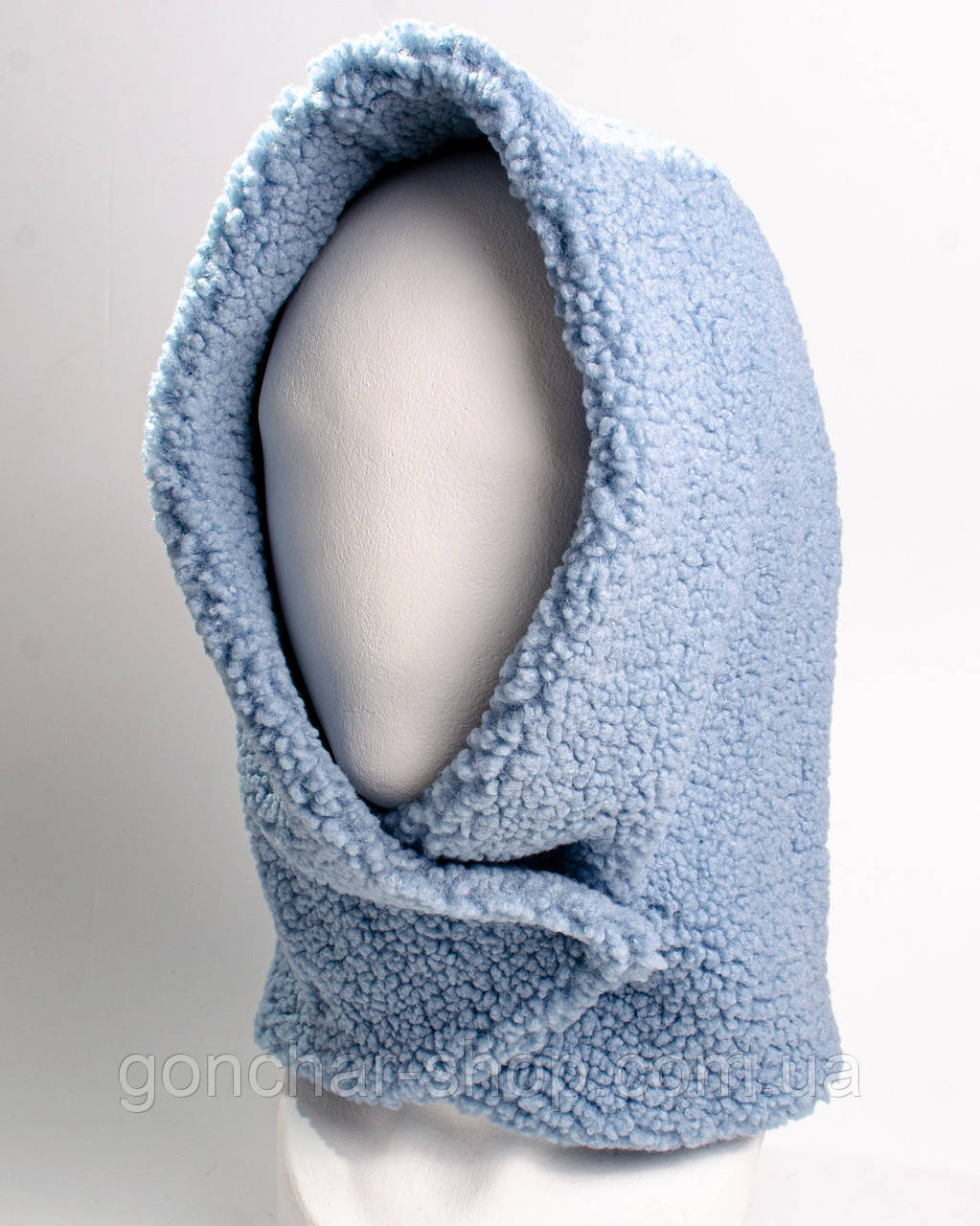 Капор теплий KENT&AVER капюшон TEDDY жіночий волошка, фото 1