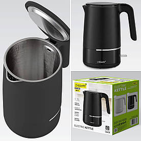 Електрочайник Maestro 1.7 л - стильний чайник з подвійним корпусом, 1800 Вт, автоматичним вимикачем і захистом від перегріву