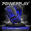 Боксерські рукавиці PowerPlay 3086 Matt Challenger Чорно-Сині 16 унцій, фото 2
