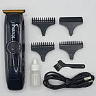 Акумуляторна машинка для стрижки з дисплеєм + 3 насадки, KM-5072 / Тример для стрижки волосся / Тример чоловічий, фото 10