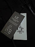 Вітровка чоловіча C.P. Company осінь-зима демісезонна cp сп компані на лінзах чорний. Живе фото, фото 5