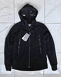 Вітровка чоловіча C.P. Company осінь-зима демісезонна cp сп компані на лінзах чорний. Живе фото, фото 6