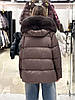 Пуховик жіночий Chanevia 25523 BRONZE, фото 5