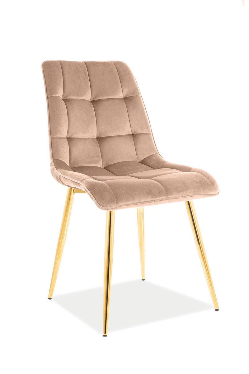 Стілець CHIC VELVET золото каркас/беж BL. 28, фото 1