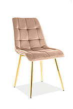 Стілець CHIC VELVET золото каркас/беж BL. 28