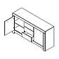 Довгий комод у вітальню Белен KOM2D3S 160 см дуб травіата та дуб болотний коричневий на ніжках, фото 3