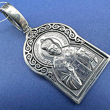 Срібний масивний кулон Микола Чудотворець із чорнінням 925 проби 10 г