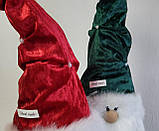 Новорічний Український ельф гном 75-80 см на довгих ніжках із велюровою шапочкою скандинавський гном, фото 9