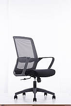 Крісло поворотне IRON чорне/чорне/чорний каркас