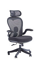 Крісло поворотне BERT чорне/чорний каркас