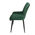Cтілець ALVIS чорний каркас/зелений, фото 2