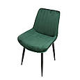 Cтілець ALVIS чорний каркас/зелений, фото 3