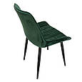 Cтілець ALVIS чорний каркас/зелений, фото 4