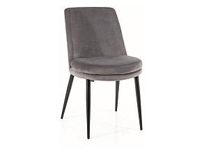 Стілець AVA чорний каркас/сірий