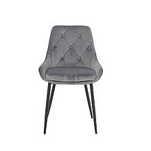 Стілець ALFIE чорний каркас/сірий