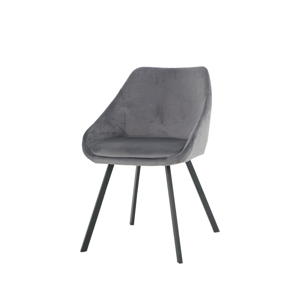 Стілець PEPIO чорний каркас/сірий, фото 1