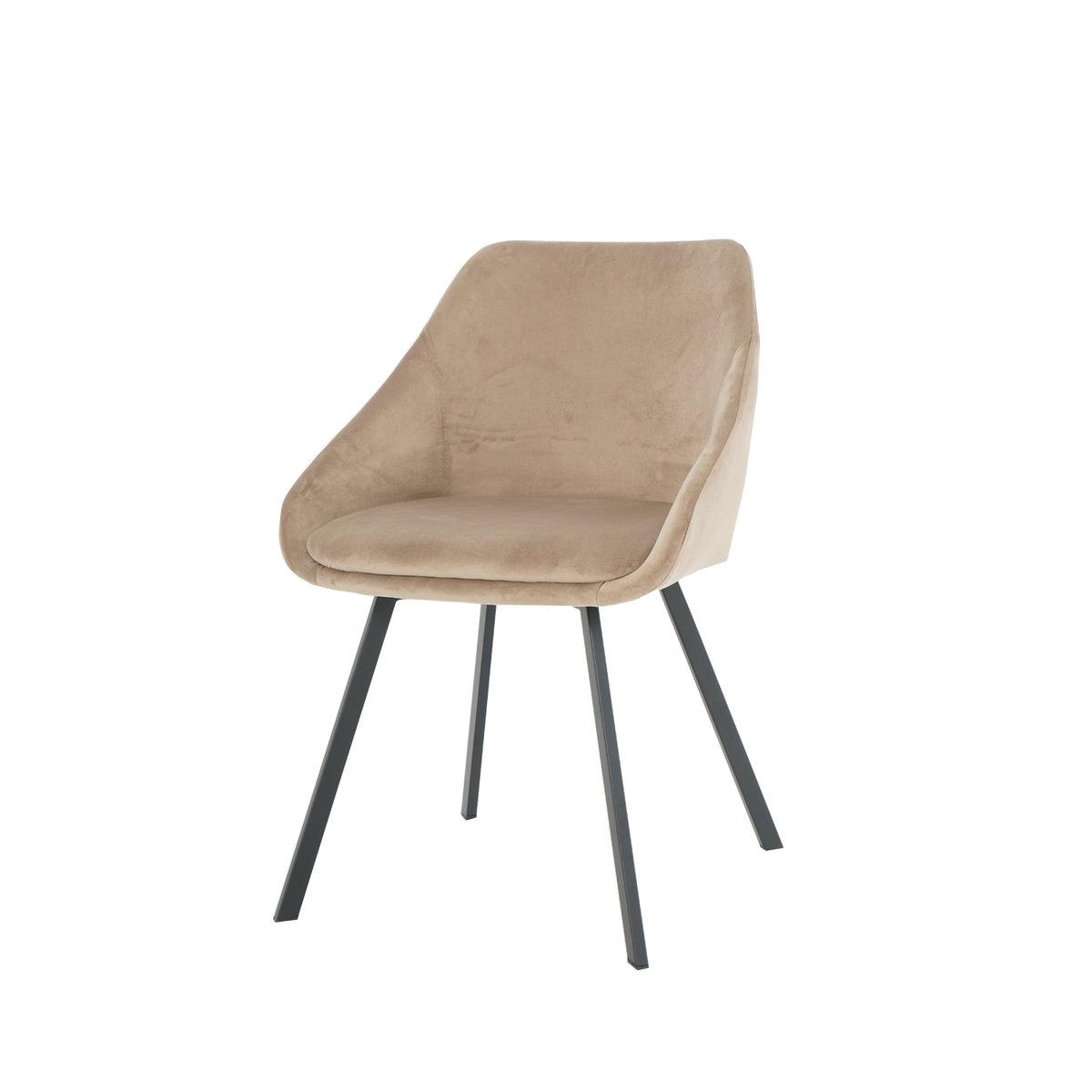 Стілець PEPIO чорний каркас/темний беж, фото 1