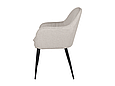 Стілець EMILY чорний каркас/беж тк., фото 2