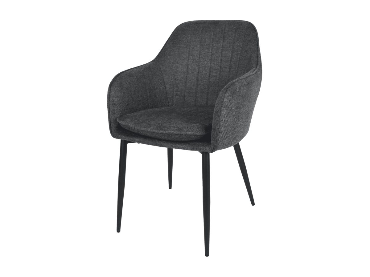 Стілець EMILY чорний каркас/графіт тк., фото 1