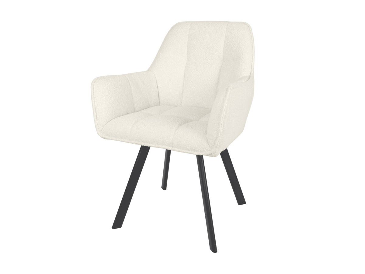 Стілець GABRIEL чорний каркас/білий тк., фото 1