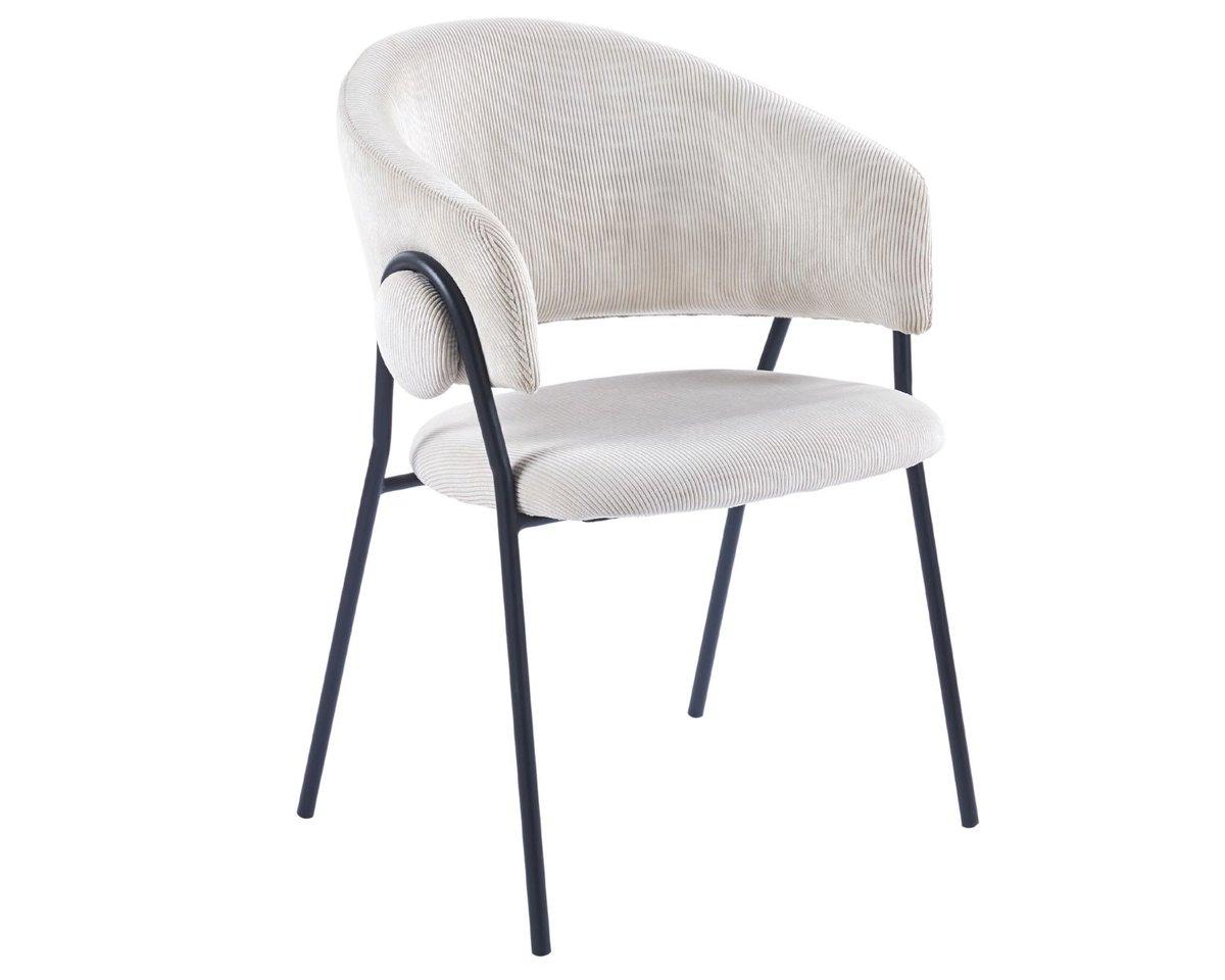 Стілець KAY чорний каркас/св.беж тк., фото 1