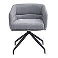 Стілець EMMA стілець чорний каркас/світло-сірий тк., фото 2