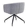 Стілець EMMA стілець чорний каркас/світло-сірий тк., фото 3