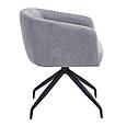 Стілець EMMA стілець чорний каркас/світло-сірий тк., фото 5
