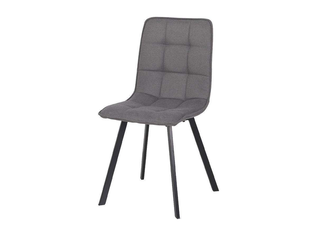 Стілець EARI TEX чорний каркас/сірий тк., фото 1