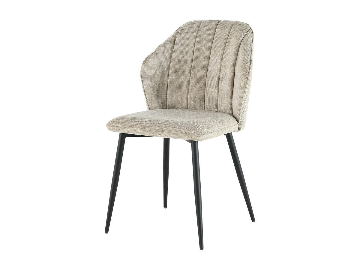 Стілець NEIL чорний каркас/беж тк., фото 1