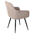 Cтілець DAVID чорний каркас/темний беж тк., фото 4