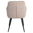 Cтілець DAVID чорний каркас/темний беж тк., фото 5