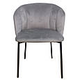 Стілець DORA стілець чорний каркас/сірий тк., фото 2