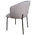 Стілець DORA стілець чорний каркас/сірий тк., фото 3