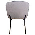 Стілець DORA стілець чорний каркас/сірий тк., фото 4
